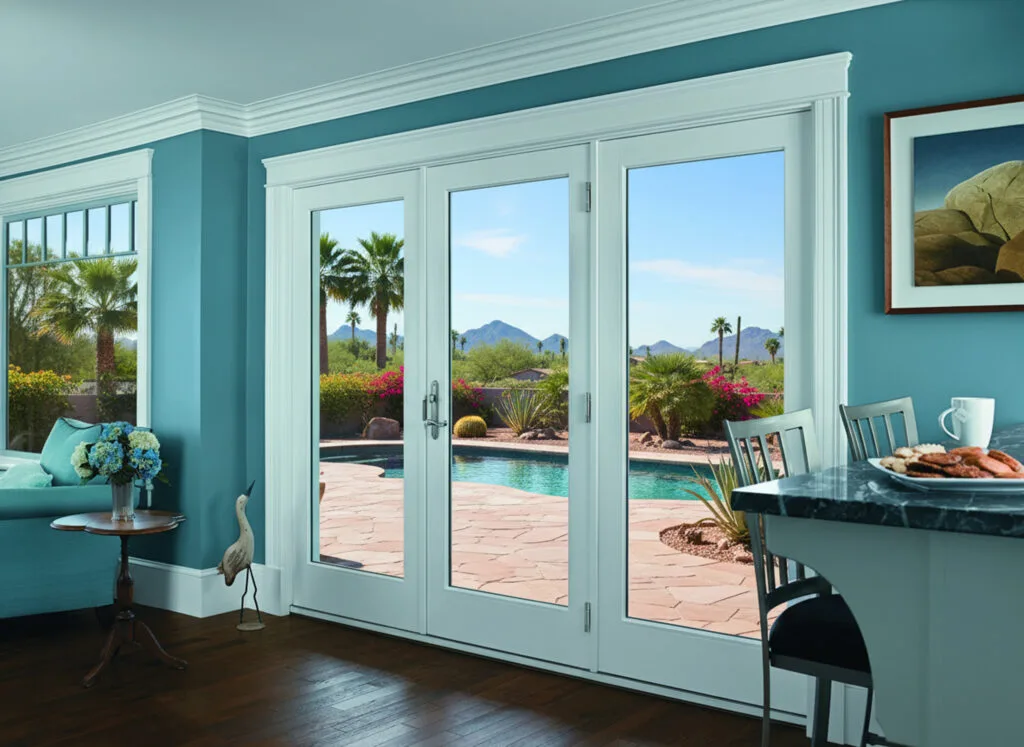 Extra large sliding glass doors installed by Noble on an Arizona home