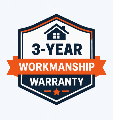 3-year workmanship warranty