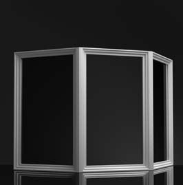 Milgard Tuscany bay window, studio product view