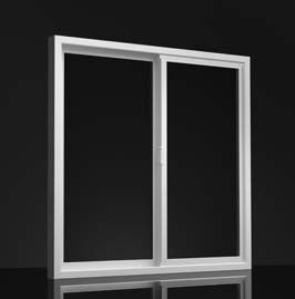 Milgard Tuscany horizontal slider window, studio product view