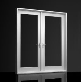 Milgard Tuscany in-swing French-style patio door pair, studio product view