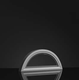 Milgard Tuscany radius-top window, studio product view